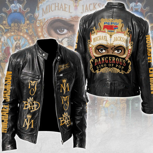 Michael Jackson Motorcycle Leather Jacket – TMTHU7702