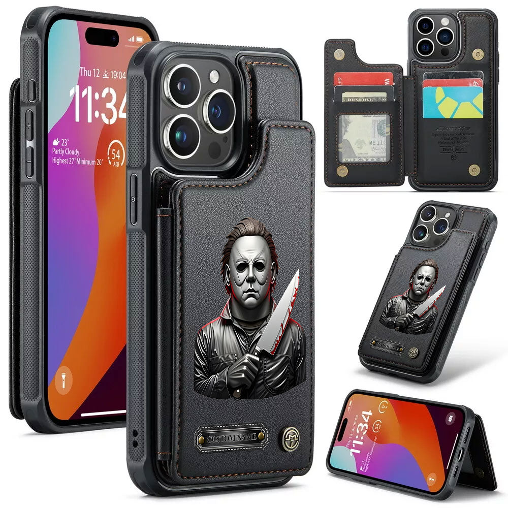 Personalized Michael Myers Leather Wallet Phone Case – TANTN15207