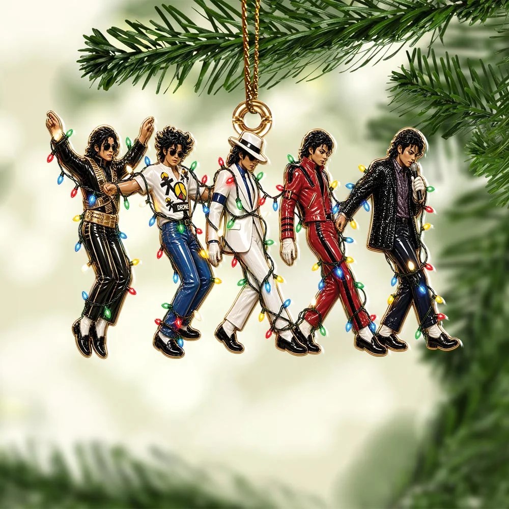 Michael Jackson Custom Shape 2-side Printed Acrylic Ornament – HOATT21687