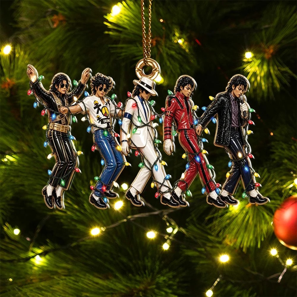Michael Jackson Custom Shape 2-side Printed Acrylic Ornament – HOATT21687