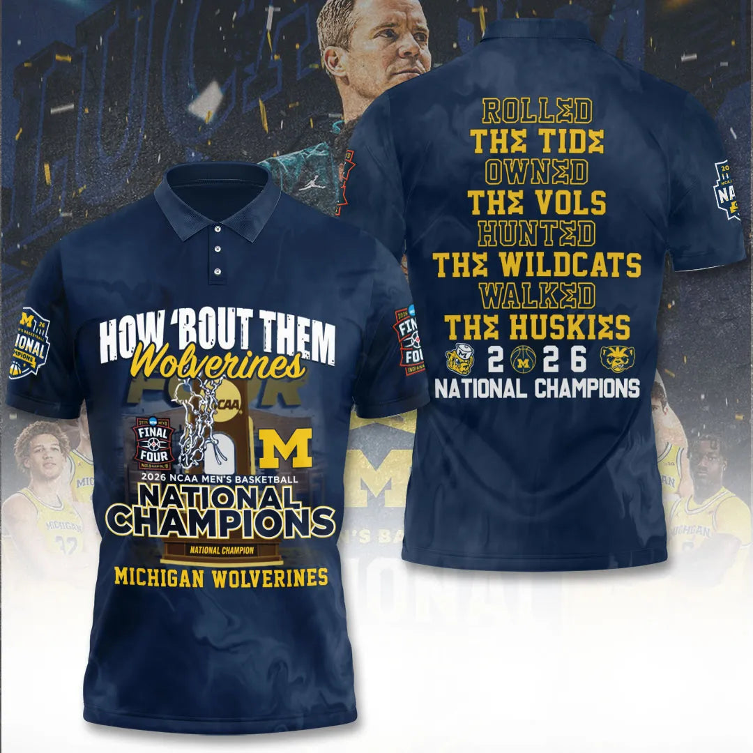 Michigan Wolverines 2026 Men's Basketball National Champions 3D Apparel – TANTN22285