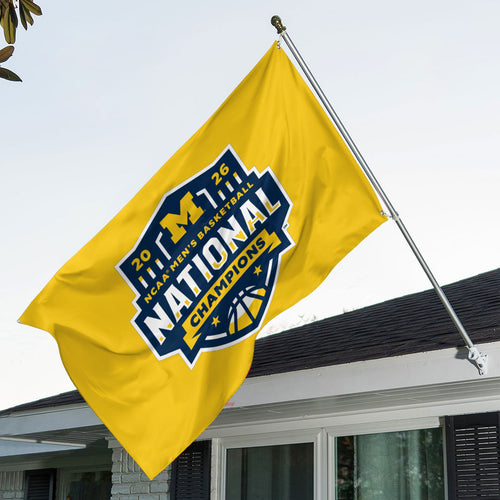 Michigan Wolverines 2026 Men's Basketball National Champions 3D Double-side House Flag – TANTN22126