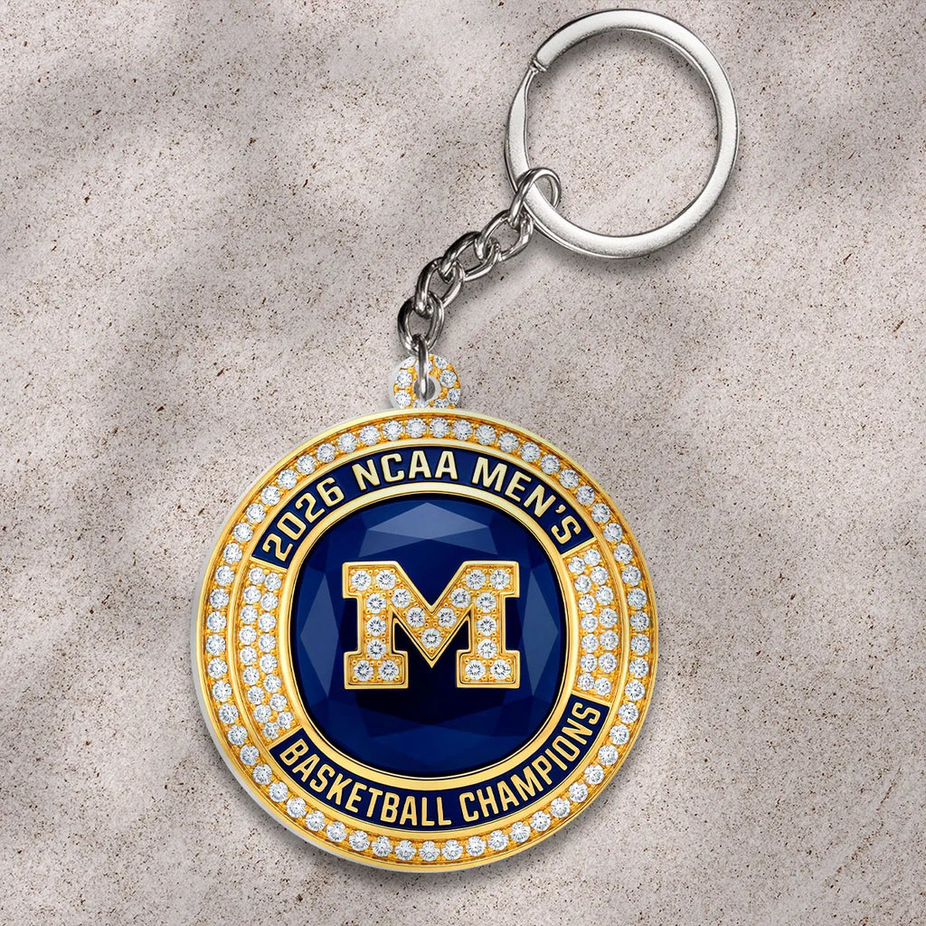 Michigan Wolverines 2026 Men's Basketball National Champions Custom Shape 2-sided Keychain – HOATT17381