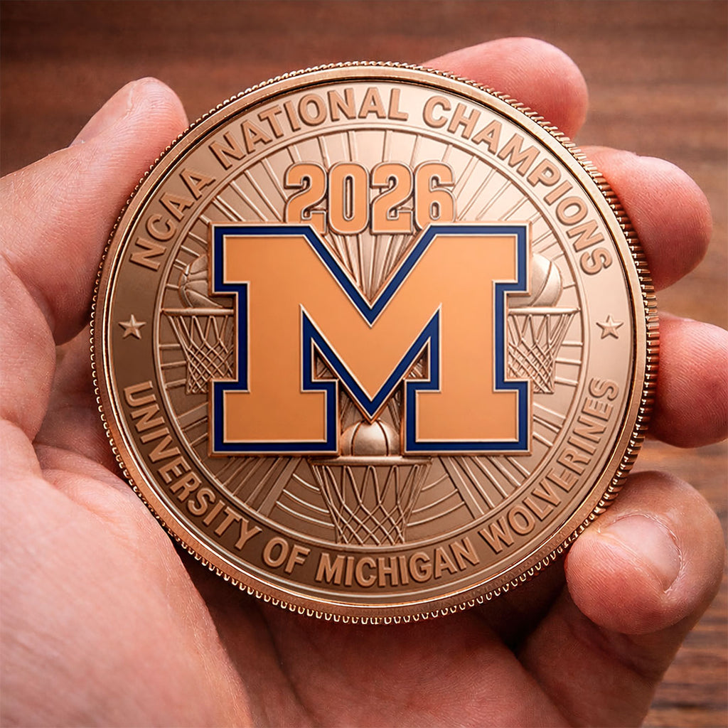 Michigan Wolverines 2026 Men's Basketball National Champions Commemorative Coin – HOATT17509