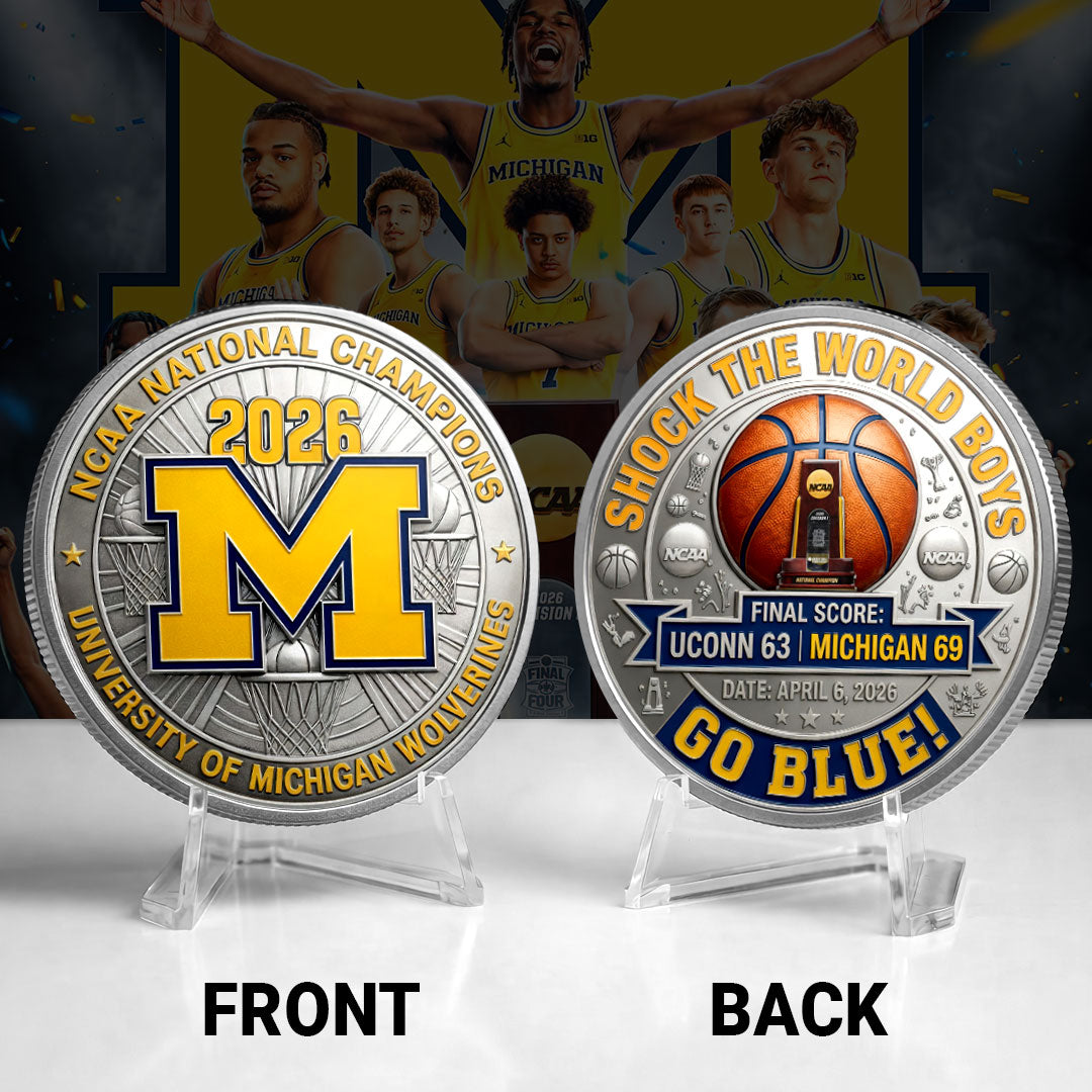 Michigan Wolverines 2026 Men's Basketball National Champions Commemorative Coin – HOATT17509