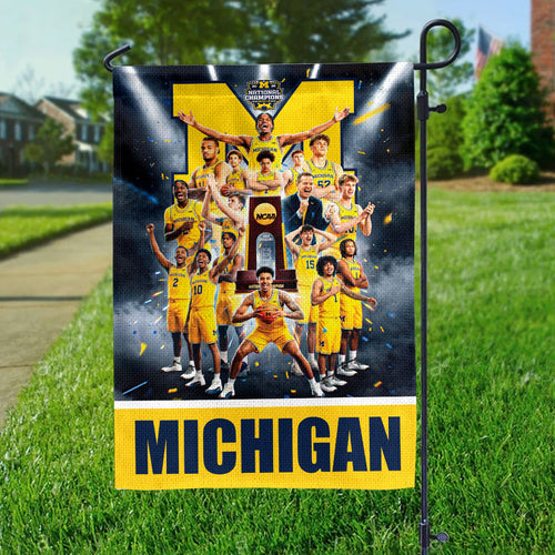 Michigan Wolverines 2026 Men's Basketball National Champions Double-side Garden Flag – HOATT17372