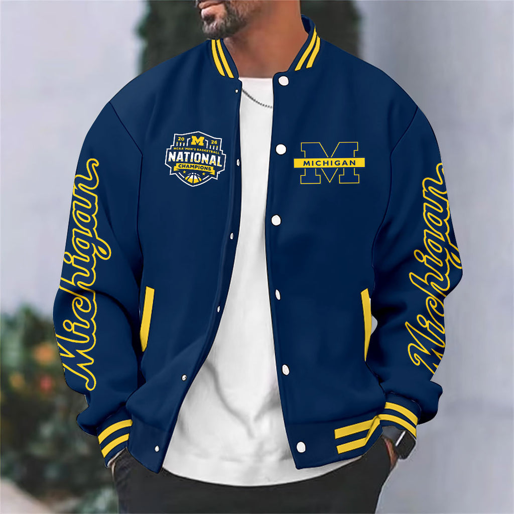 Michigan Wolverines 2026 Men's Basketball National Champions Varsity Jacket – HOATT17314