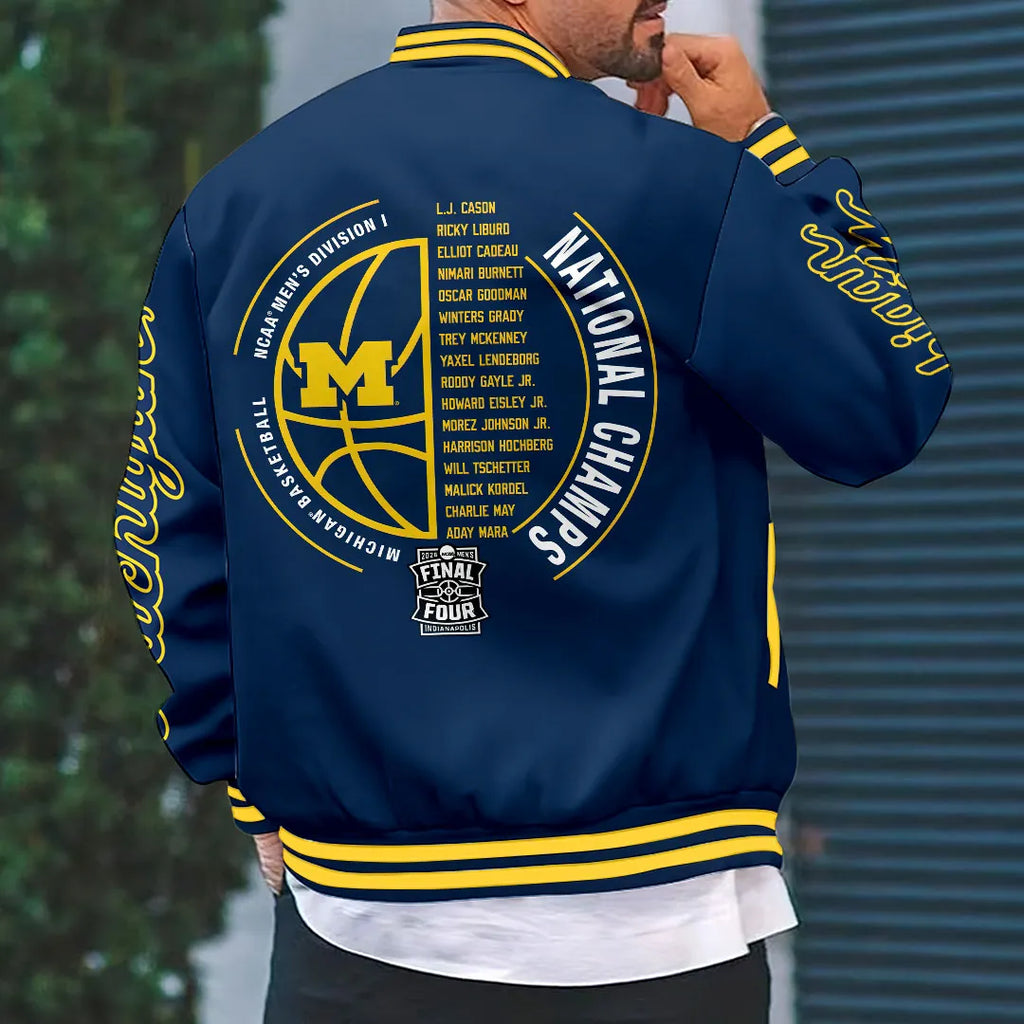 Michigan Wolverines 2026 Men's Basketball National Champions Varsity Jacket – HOATT17335