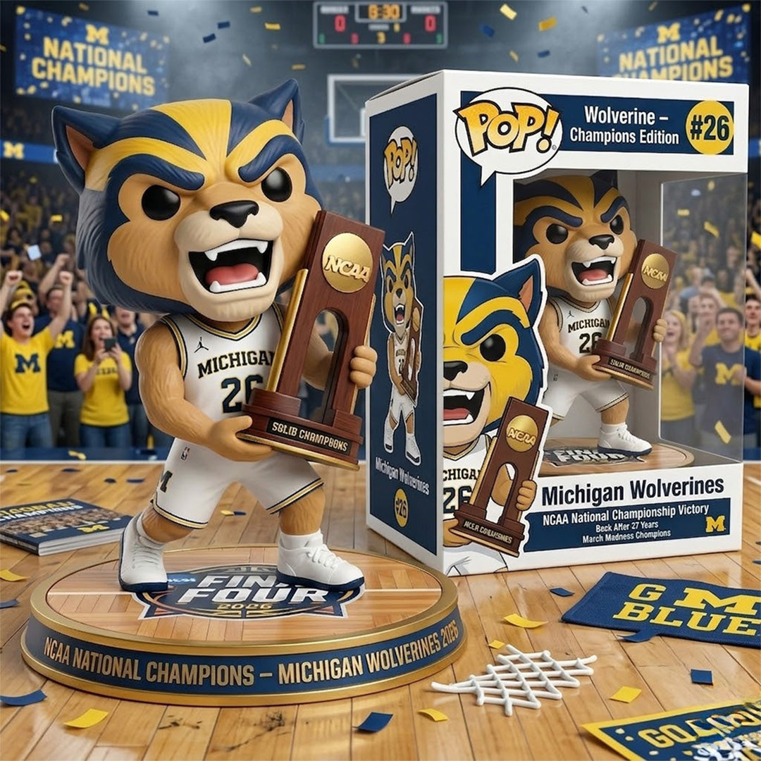 Michigan Wolverines 2026 NCAA Men's Basketball National Champs 3D Collectible Vinyl Figure – TMTHU4998