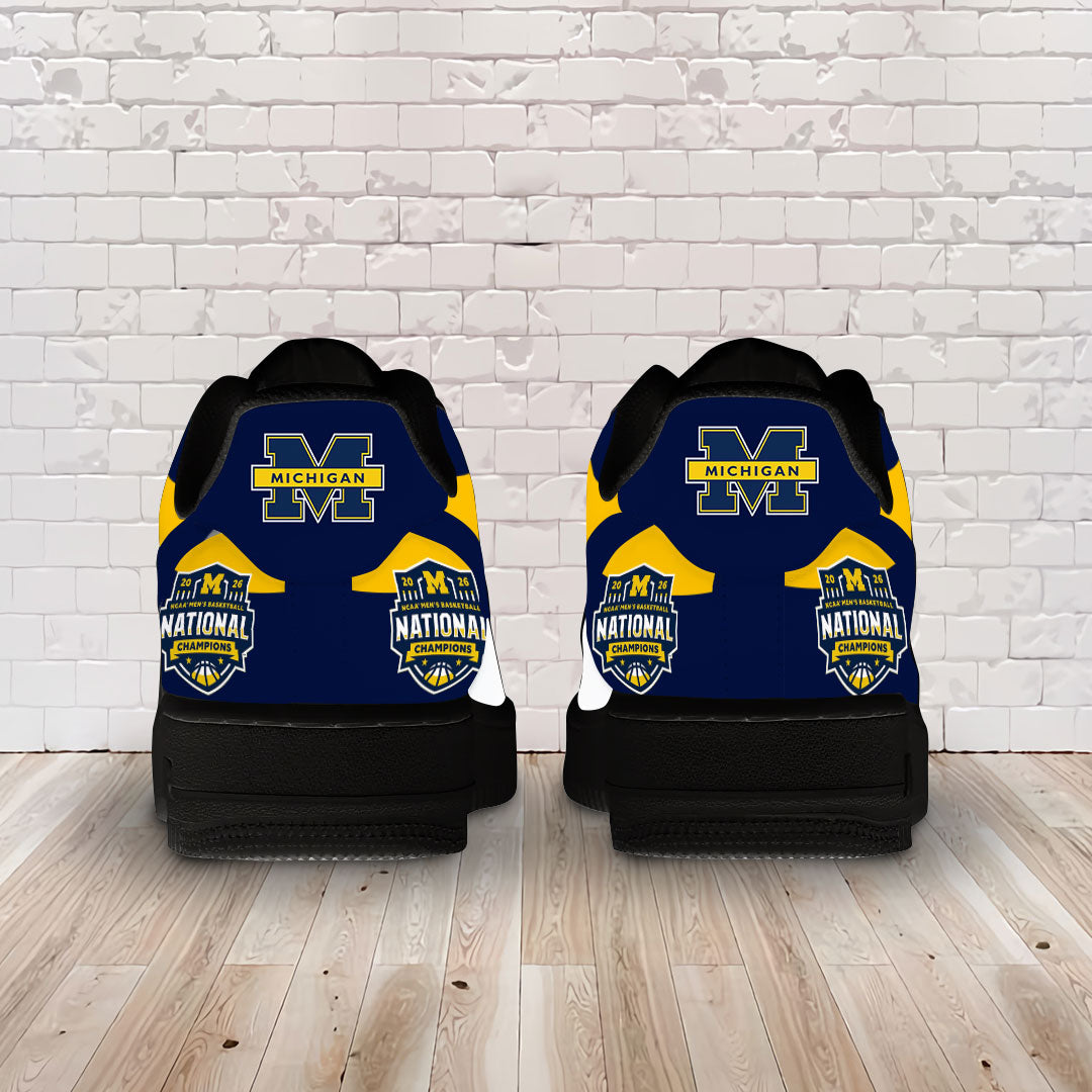 Michigan Wolverines 2026 NCAA Men's Basketball National Champs AF1 Sneaker – TMTHU5119