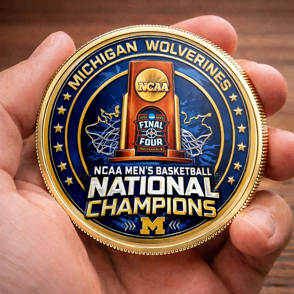 Michigan Wolverines 2026 NCAA Men's Basketball National Champs Commemorative Coin – TMTHU4966