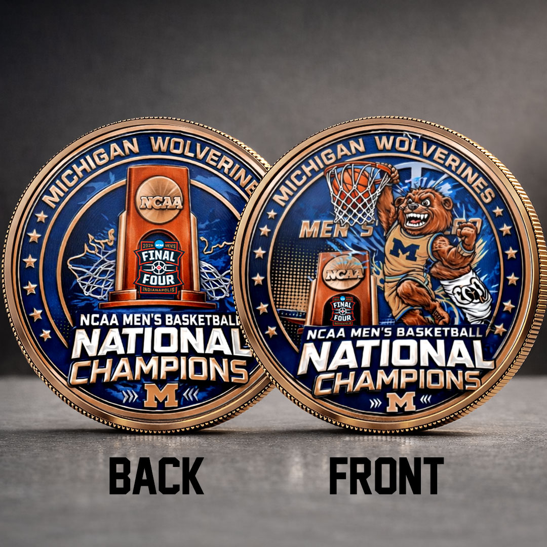 Michigan Wolverines 2026 NCAA Men's Basketball National Champs Commemorative Coin – TMTHU4966