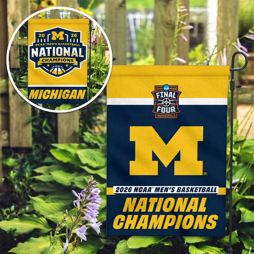 Michigan Wolverines 2026 NCAA Men's Basketball National Champs Double-side Garden Flag – TMTHU4963