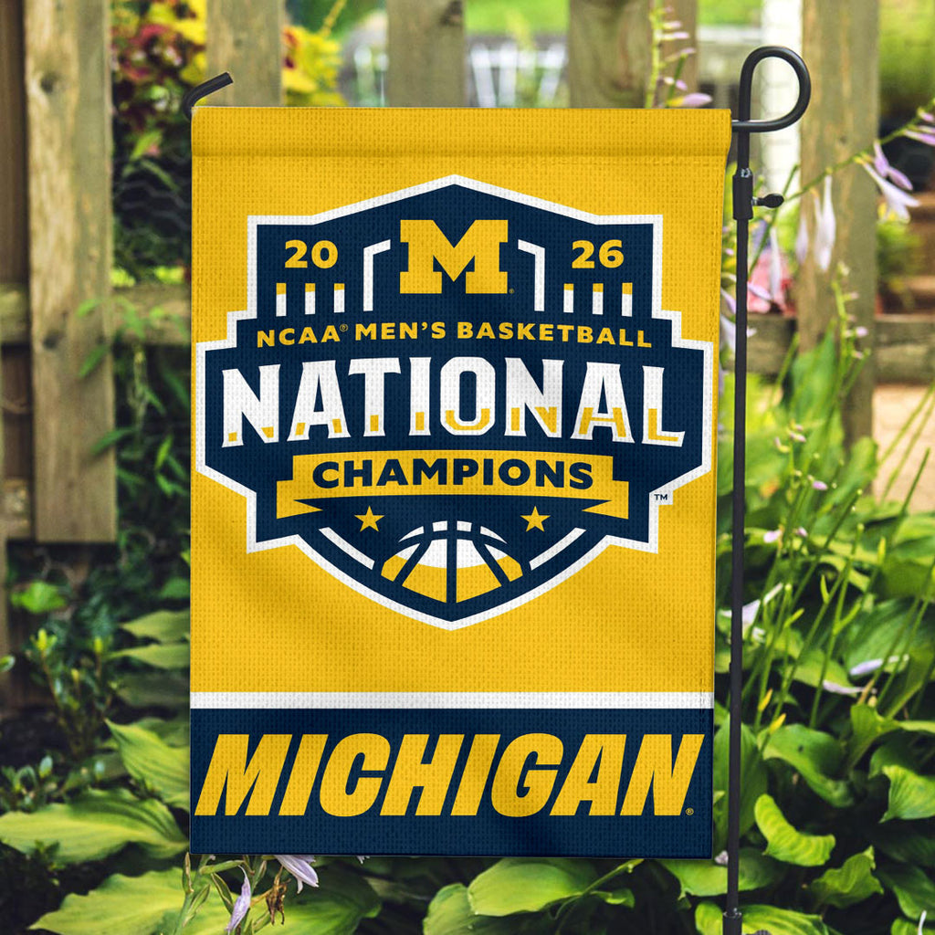 Michigan Wolverines 2026 NCAA Men's Basketball National Champs Double-side Garden Flag – TMTHU4963