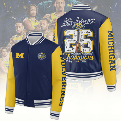 Michigan Wolverines 2026 Men's Basketball National Champions Varsity Jacket – TANTN22209