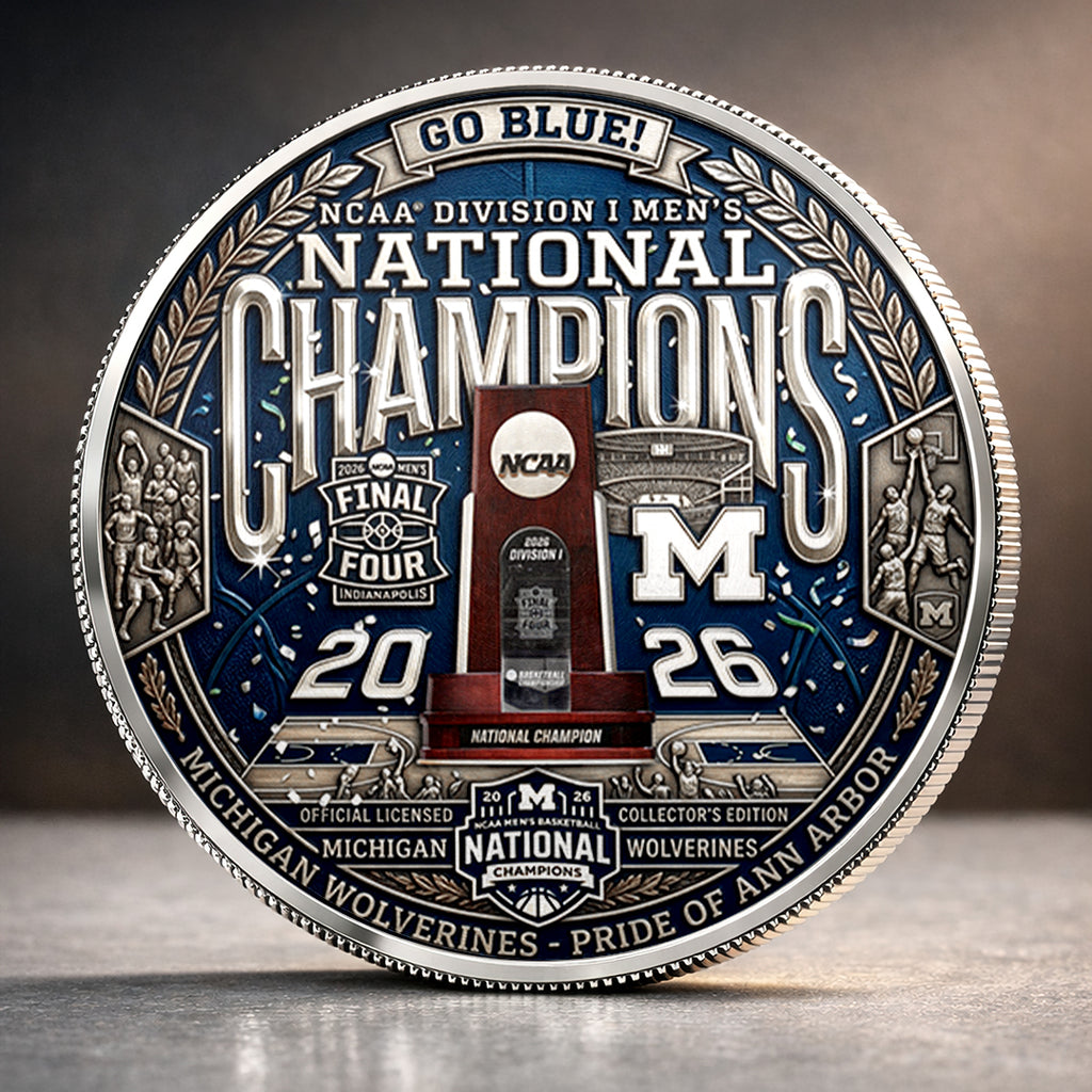 Michigan Wolverines 2026 Men's Basketball National Champions Commemorative Coin – HOATT17384