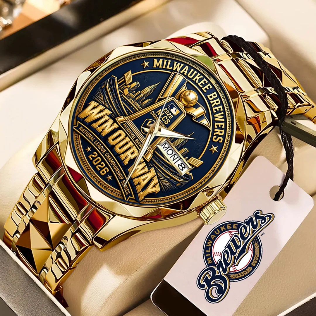 Milwaukee Brewers 2026 National League Champions Alloy Luxury Quartz Watch – TMTHU10123