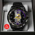Personalized Minnesota Vikings Black Stainless Steel Watch – TANTN16019