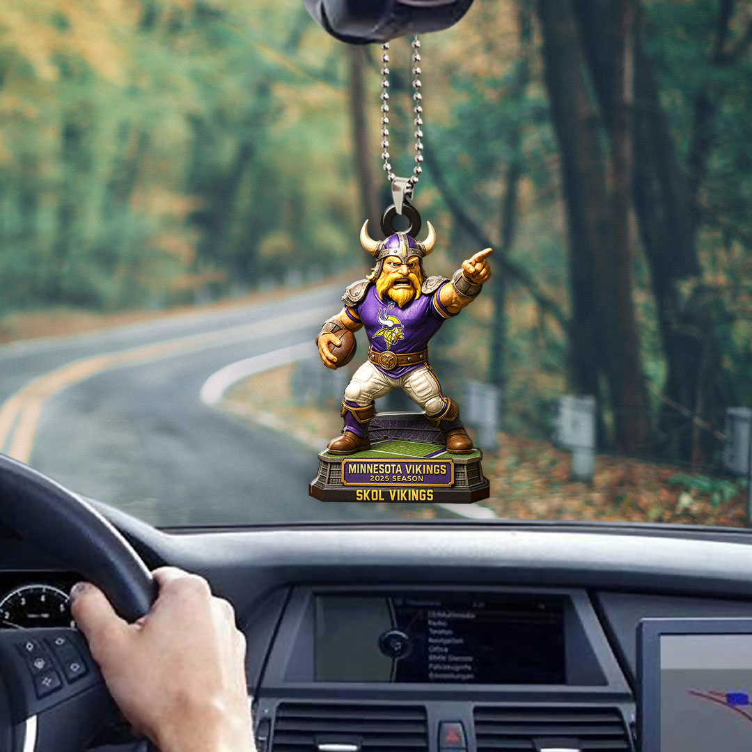 Minnesota Vikings 2025 Season Custom shape 2-sided Acrylic Car Ornament – HOATT13677