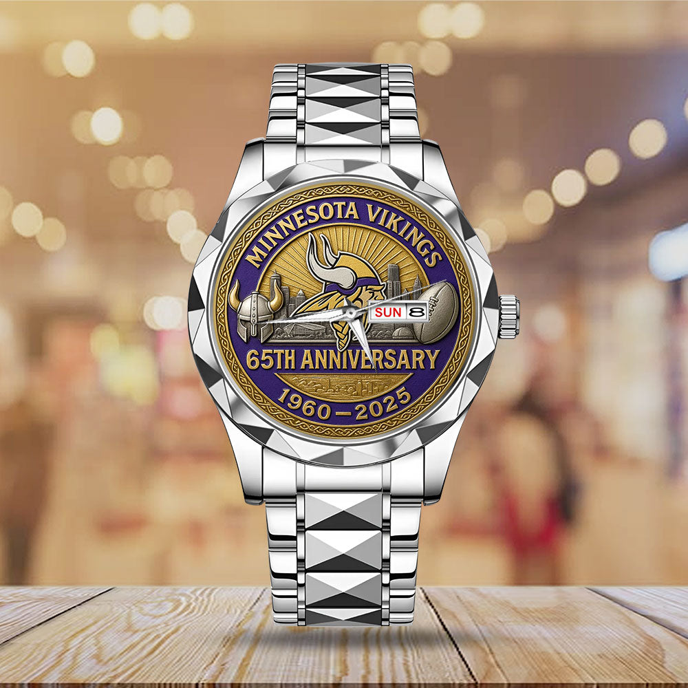 Minnesota Vikings 65th Anniversary Alloy Luxury Quartz Watch – MAITM12729