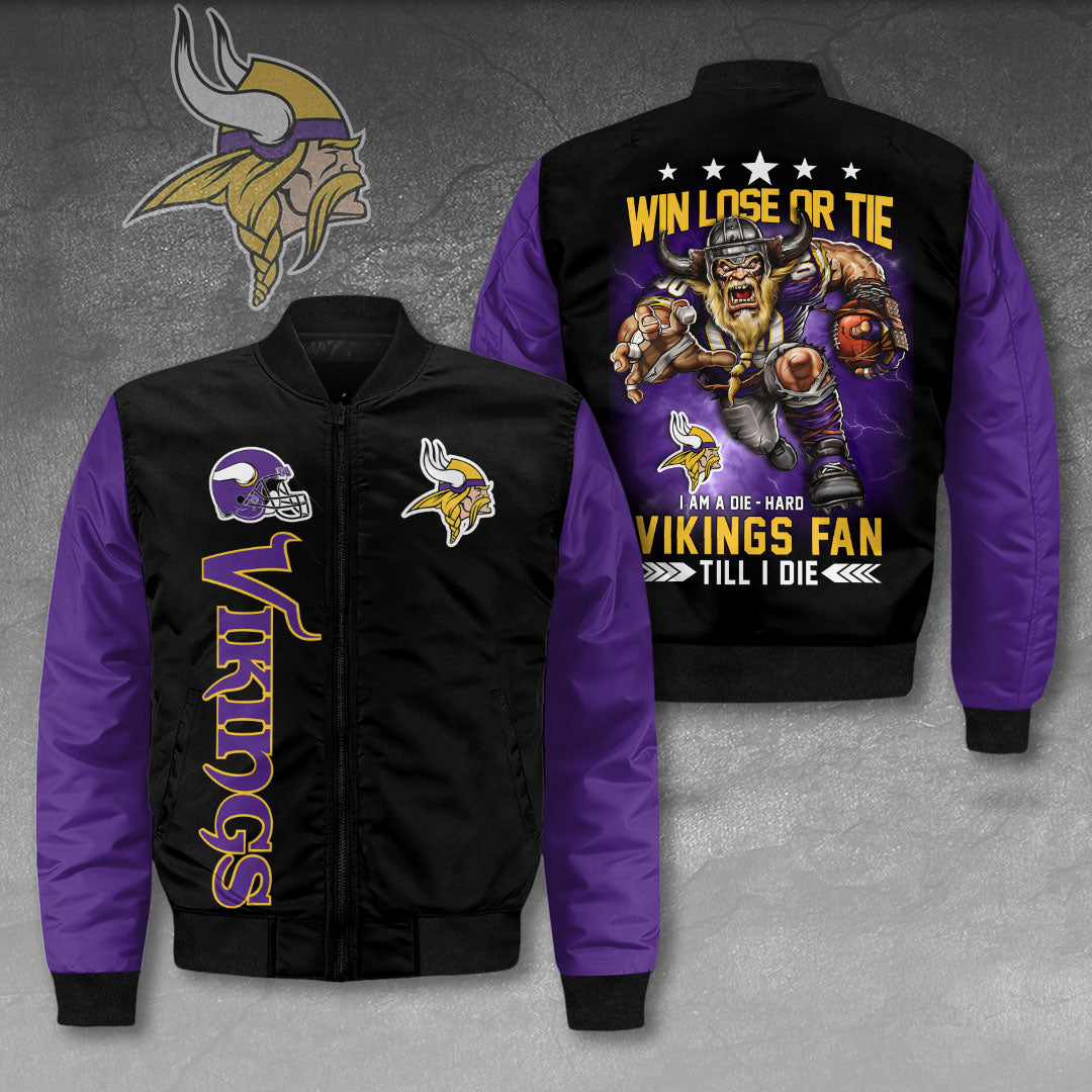 Minnesota Vikings 3D Bomber Jacket – HOATT12816