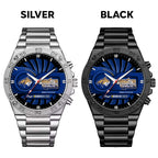 Montana State Bobcats Football 2025 National Champions Gentleman Stainless Steel Watch – MAITM14803