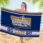 Montana State Bobcats Football 2025 National Champions Rectangle Beach Towel – MAITM14647