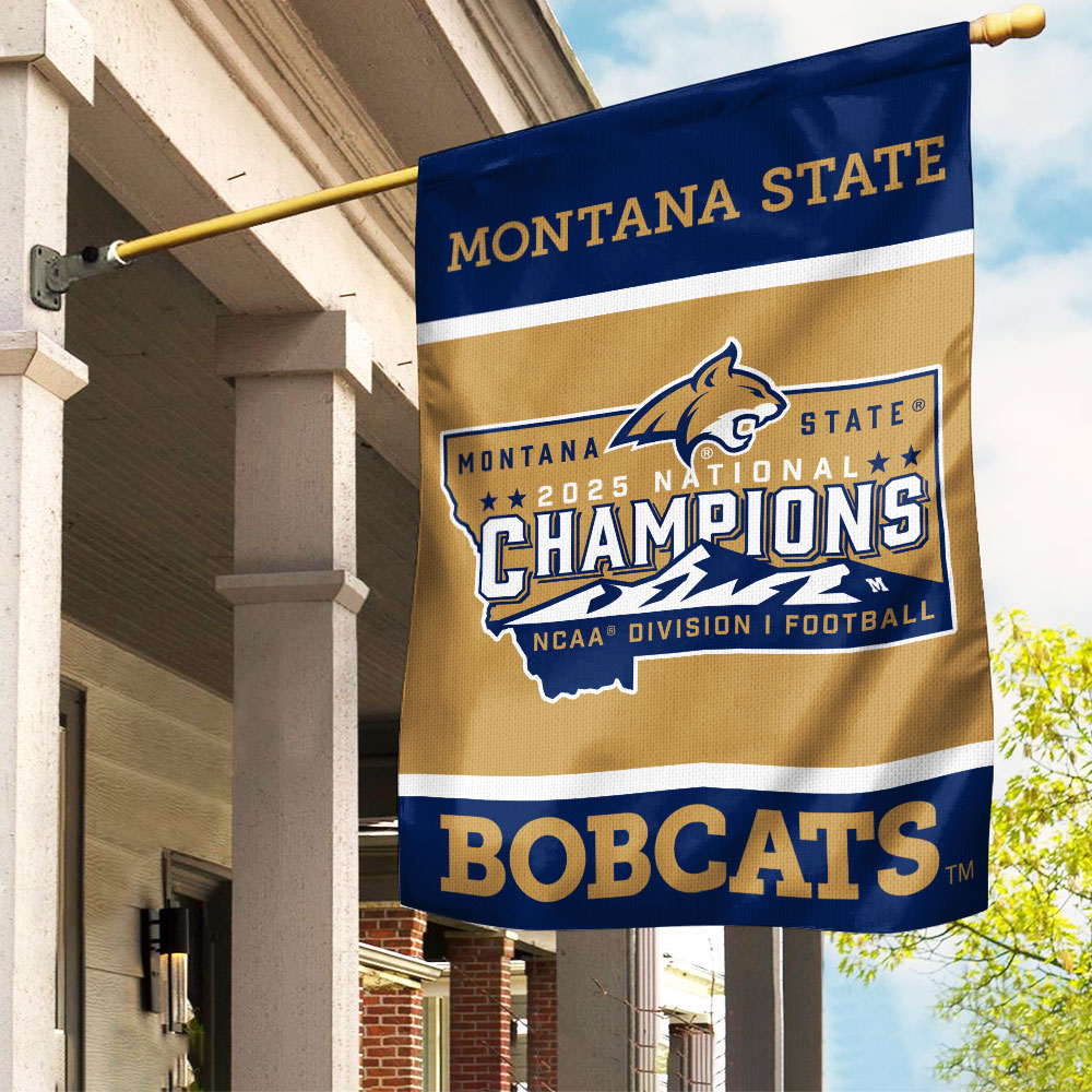 Montana State Bobcats Football 2025 National Champions Double-side Garden Flag – MAITM14542