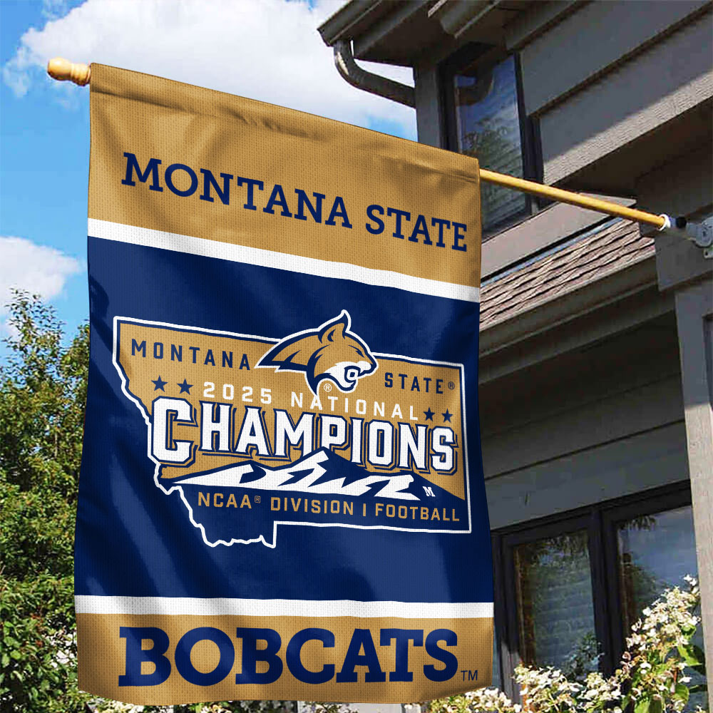 Montana State Bobcats Football 2025 National Champions Double-side Garden Flag – MAITM14542