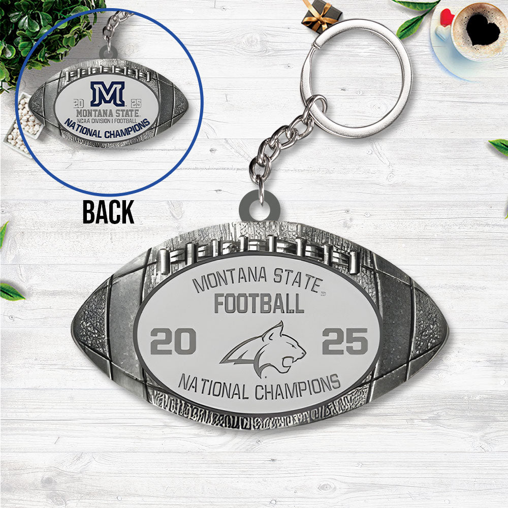 Montana State Bobcats Football 2025 National Champions Custom Shape 2-sided Keychain – MAITM14483