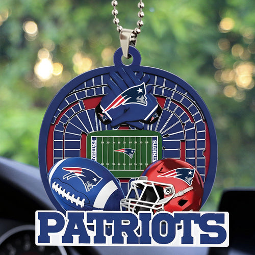 New England Patriots Custom shape 2-sided Acrylic Car Ornament – TMTHU740
