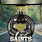 New Orleans Saints Custom shape 2-sided Acrylic Car Ornament – TMTHU765