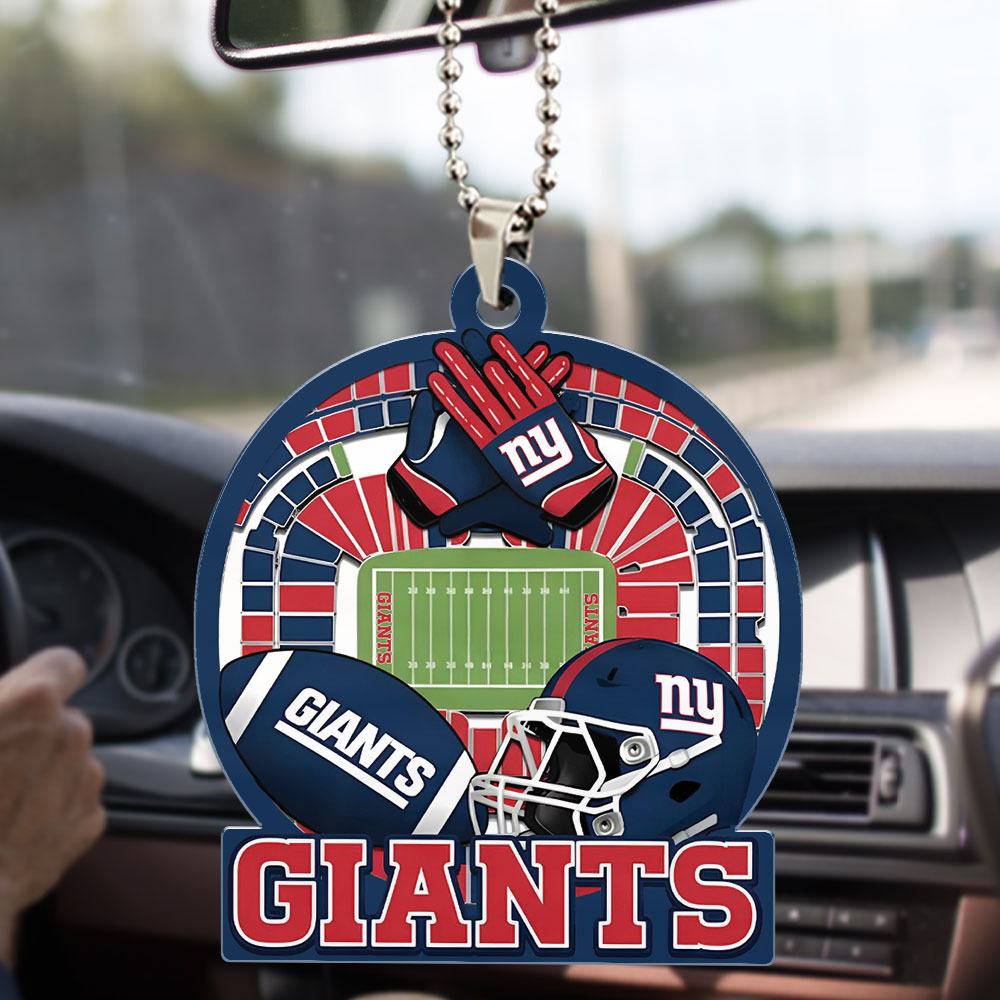 New York Giants Custom shape 2-sided Acrylic Car Ornament – TMTHU759