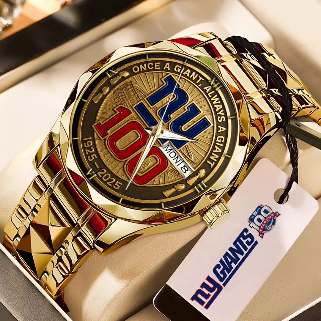 New York Giants 100th Anniversary 2025 Alloy Luxury Quartz Watch – TMTHU691