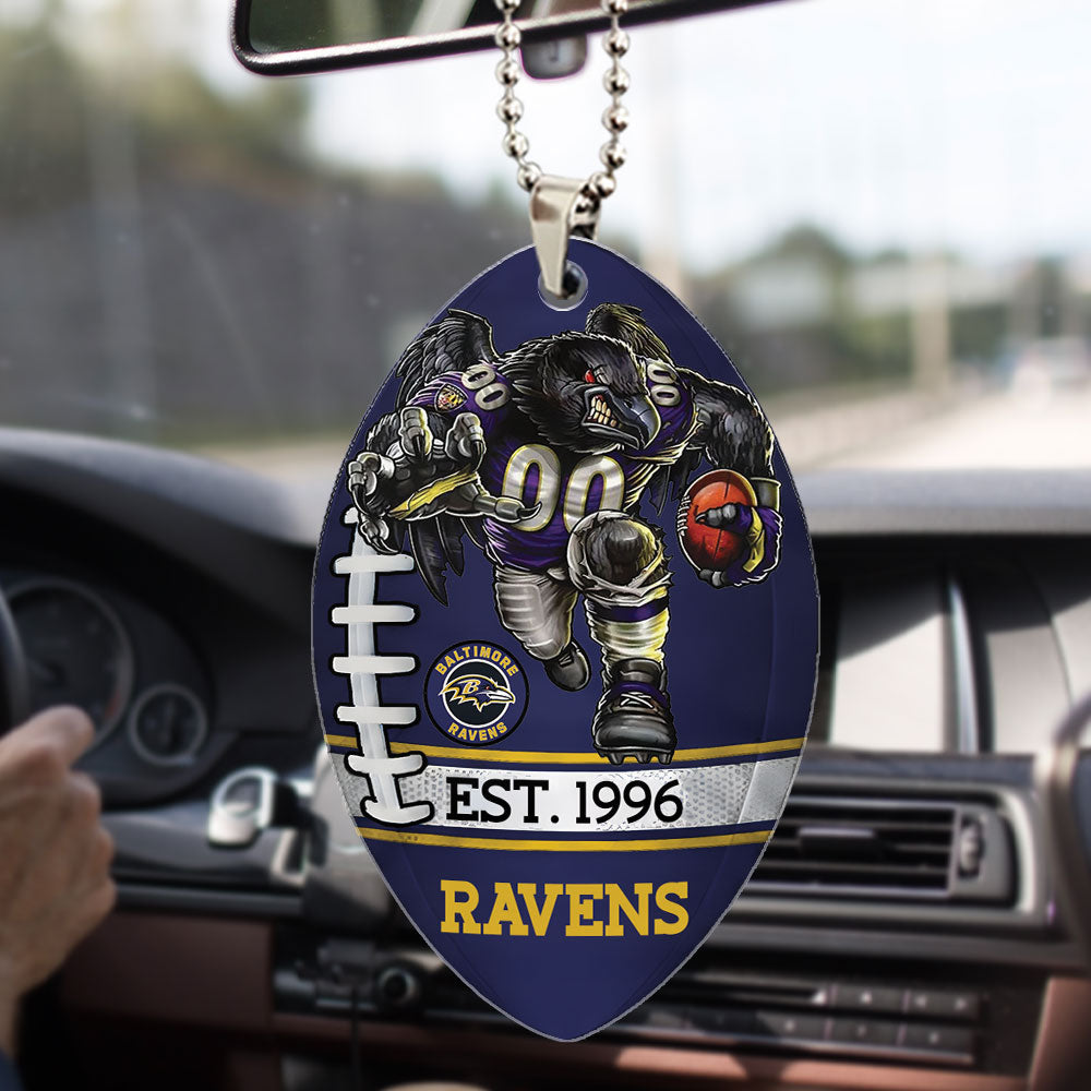 Baltimore Ravens Custom shape 2-sided Acrylic Car Ornament – TMTHU860
