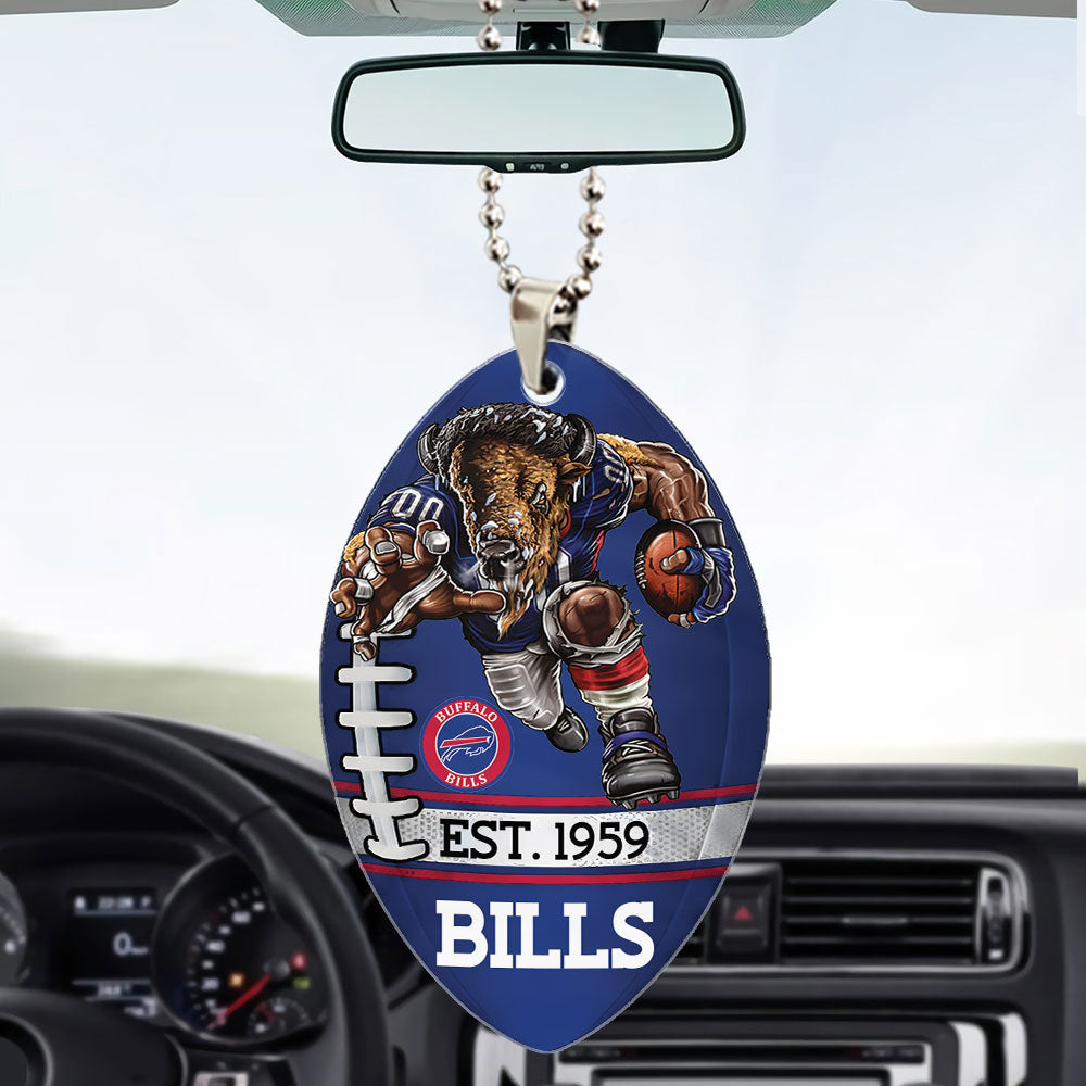 Buffalo Bills Custom shape 2-sided Acrylic Car Ornament – TMTHU861