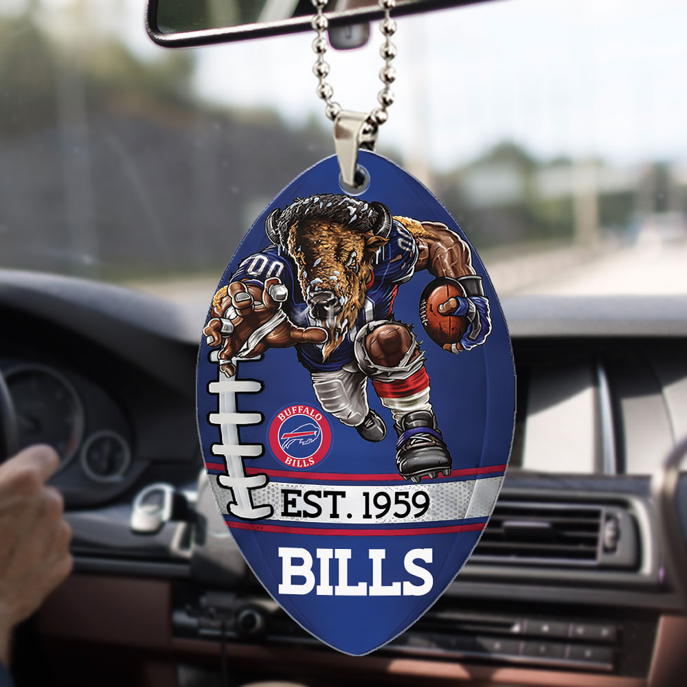 Buffalo Bills Custom shape 2-sided Acrylic Car Ornament – TMTHU861