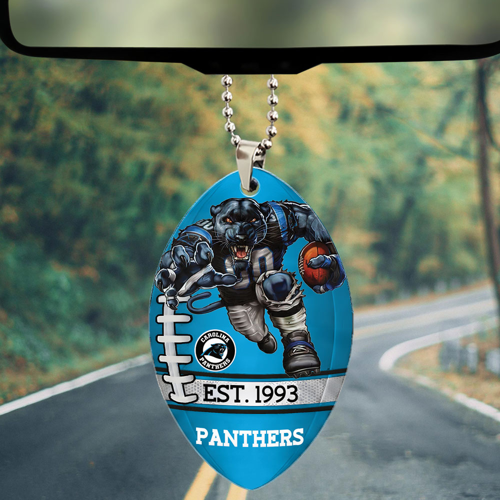 Carolina Panthers Custom shape 2-sided Acrylic Car Ornament – TMTHU862