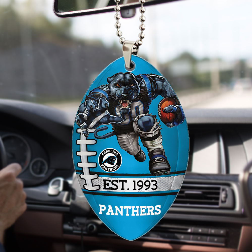Carolina Panthers Custom shape 2-sided Acrylic Car Ornament – TMTHU862
