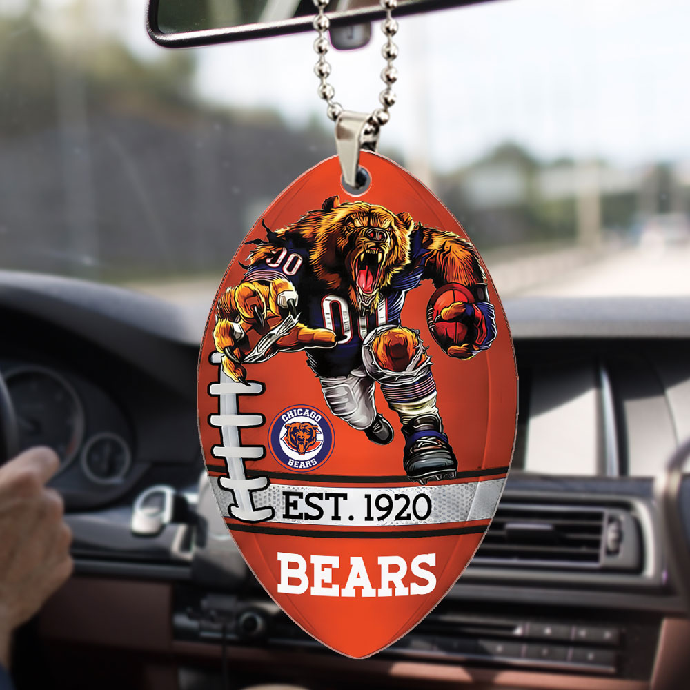 Chicago Bears Custom shape 2-sided Acrylic Car Ornament – TMTHU863