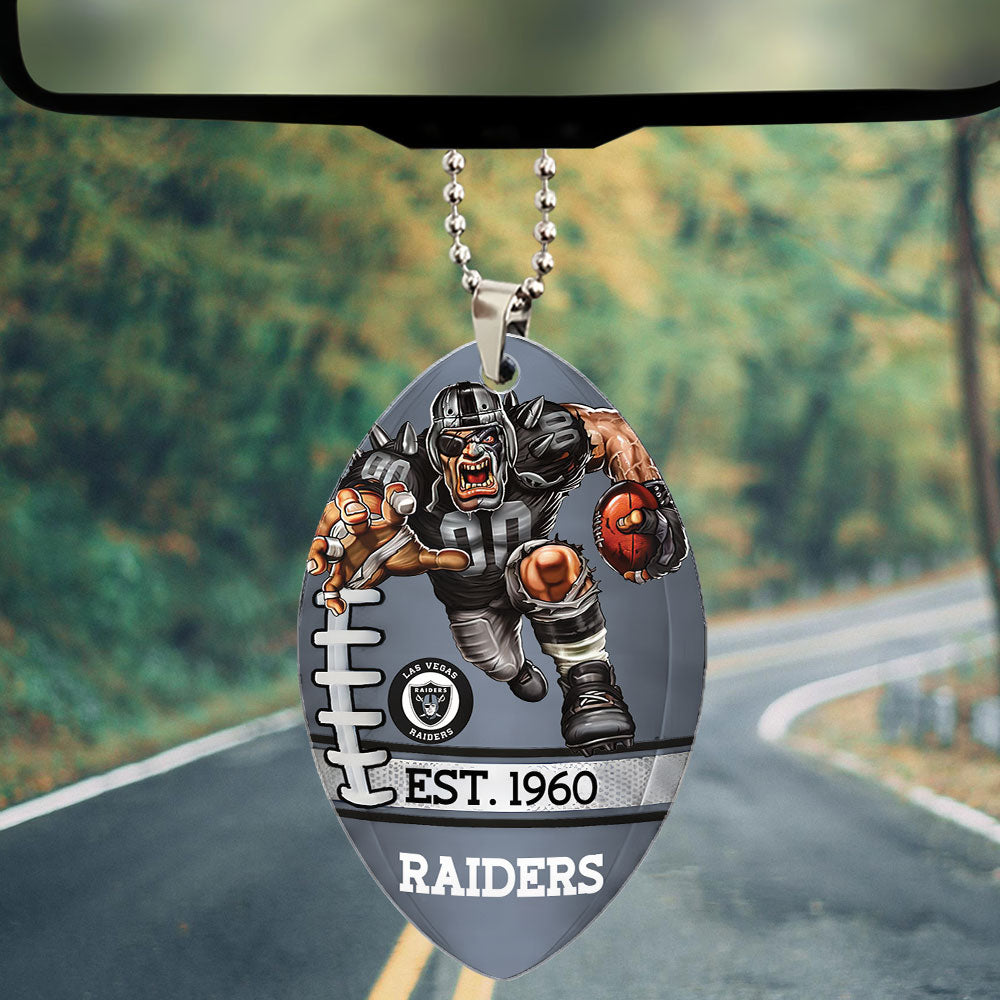 Las Vegas Raiders Custom shape 2-sided Acrylic Car Ornament – TMTHU874