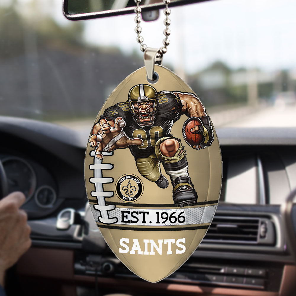 New Orleans Saints Custom shape 2-sided Acrylic Car Ornament – TMTHU880