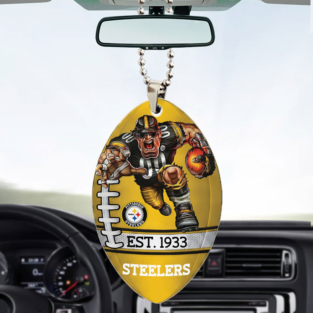 Pittsburgh Steelers Custom shape 2-sided Acrylic Car Ornament – TMTHU884