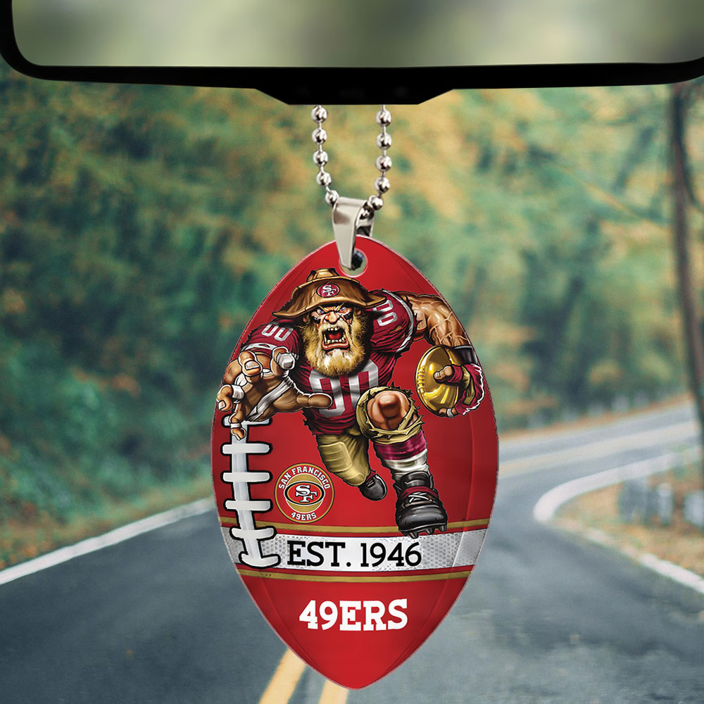 San Francisco 49ers Custom shape 2-sided Acrylic Car Ornament – TMTHU885