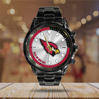 Arizona Cardinals Black Stainless Steel Watch – HOATT12932
