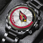 Arizona Cardinals Black Stainless Steel Watch – HOATT12932