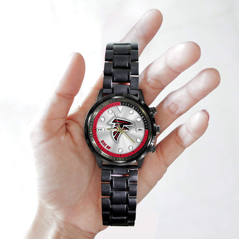 Atlanta Falcons Black Stainless Steel Watch – HOATT12933