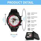 Atlanta Falcons Black Stainless Steel Watch – HOATT12933