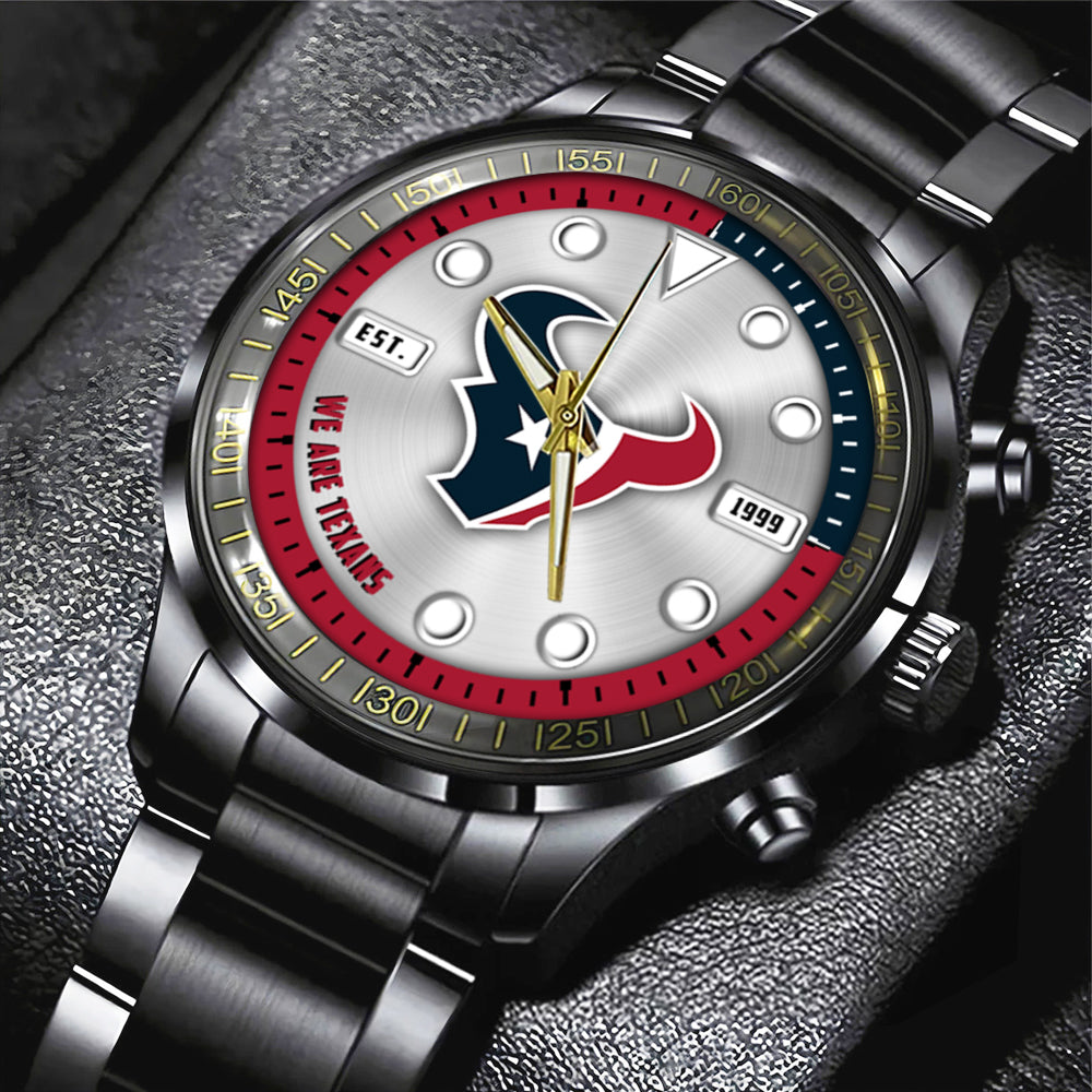 Houston Texans Black Stainless Steel Watch – HOATT12944