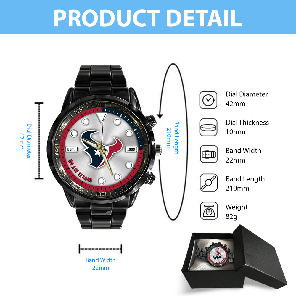 Houston Texans Black Stainless Steel Watch – HOATT12944